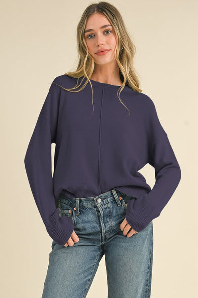 Seamed Boyfriend Sweater