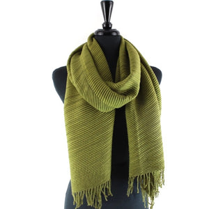 Pleated Fringe Scarf