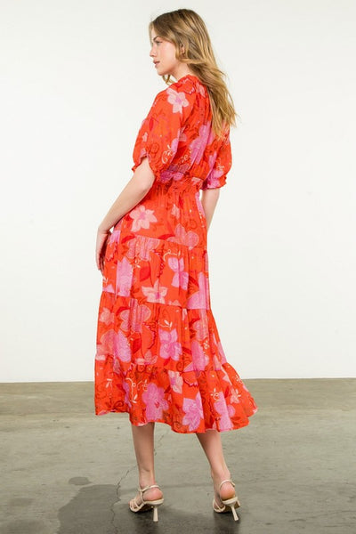 Hibiscus Tiered Maxi Dress