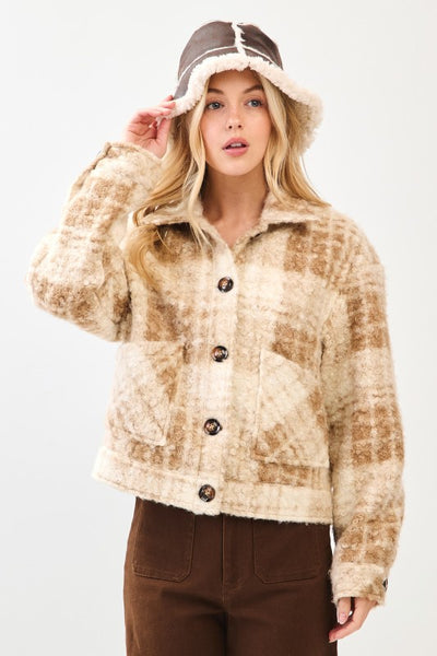 Boucle Plaid Jacket