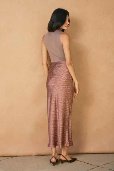 Satin Dot Maxi Skirt