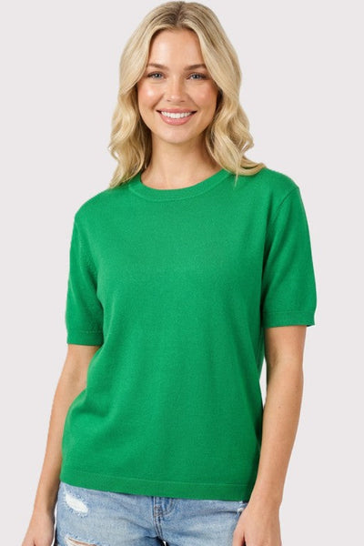 Classic Short Sleeve Knit Top - 2 Colors