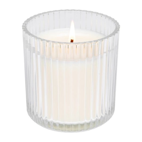 Cashmere & Vanilla Fluted Glass Soy Candle