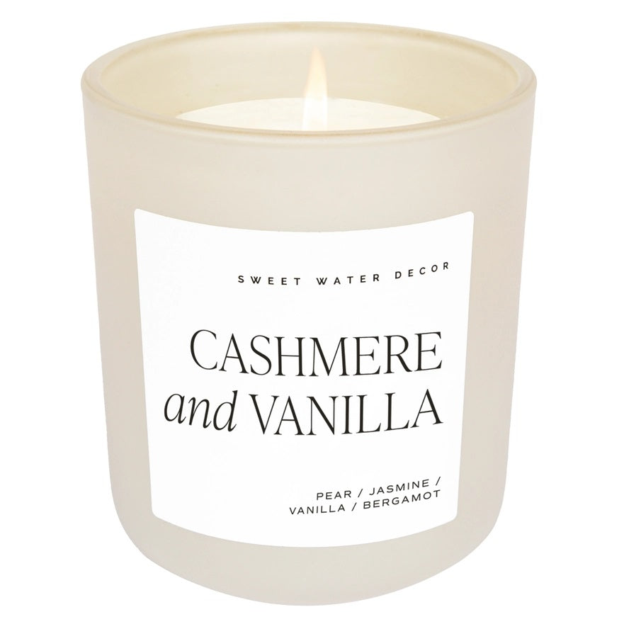 Cashmere & Vanilla 15 Oz. Soy Candle