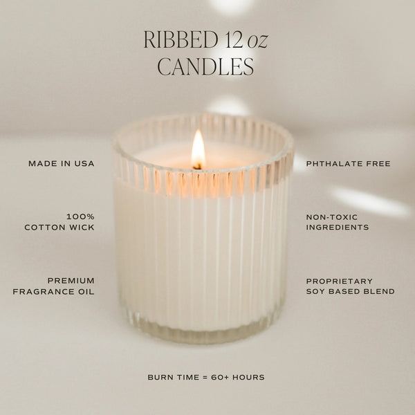 Weekend Fluted Glass Soy Candle