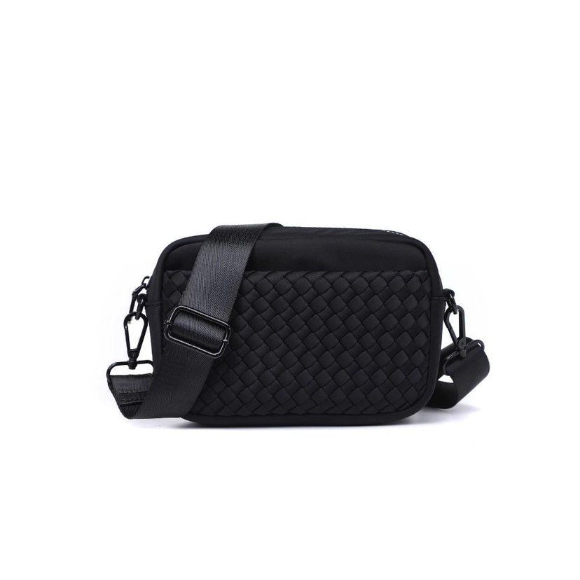 Nylon Basketweave Crossbody Bag