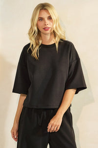 Cloud Knit Half Sleeve Top