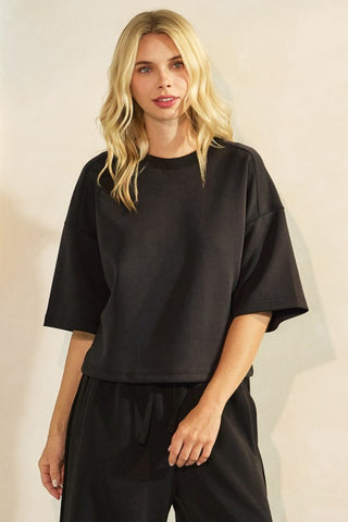 Cloud Knit Half Sleeve Top