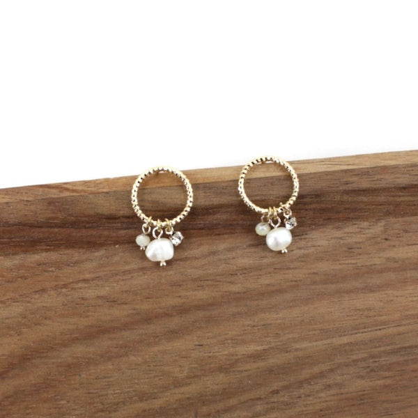 Freshwater Pearl Charm Earrings