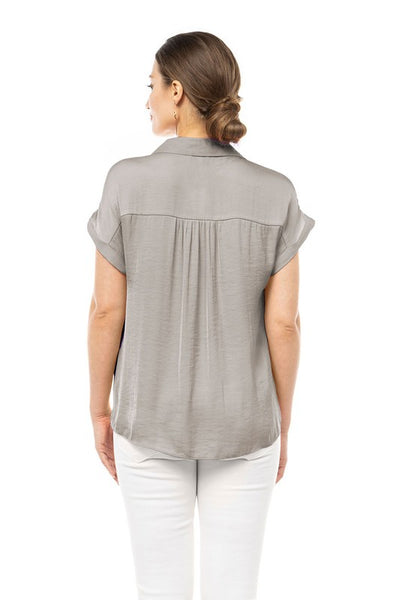 Collared V-Neck Top