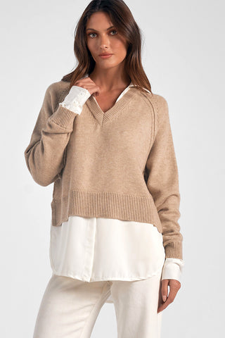 Layered Collared Sweater