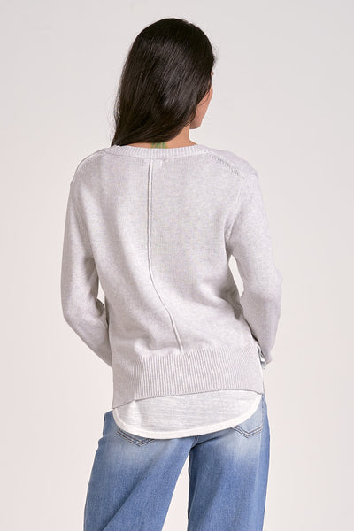Layered V-Neck Sweater - 2 Colors