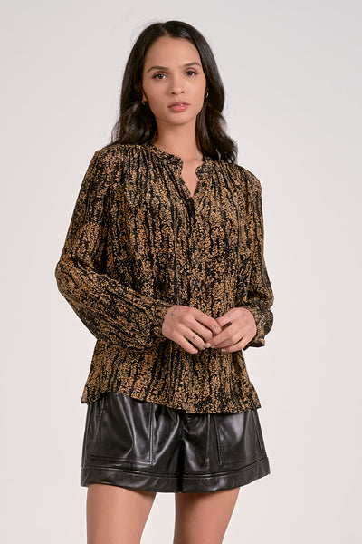 Wisteria Button Blouse