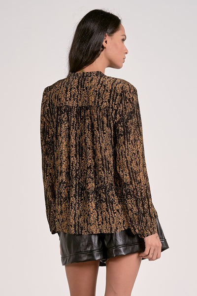 Wisteria Button Blouse