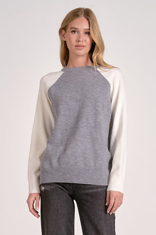 Colorblock Raglan Sleeve Sweater