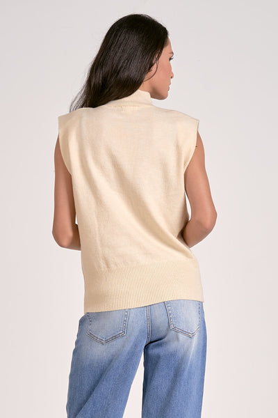 Seamed Sleeveless Knit Top