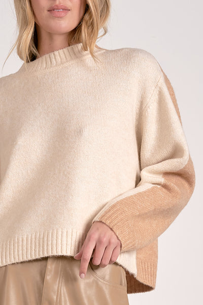 Colorblock Crewneck Sweater