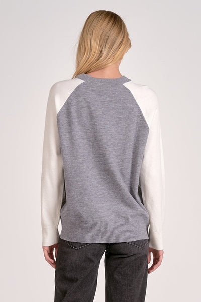 Colorblock Raglan Sleeve Sweater