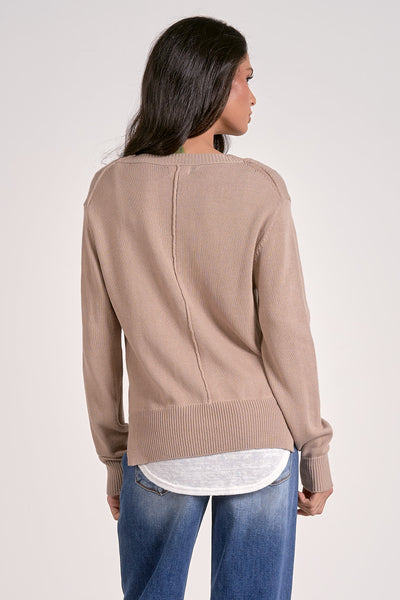 Layered V-Neck Sweater - 2 Colors