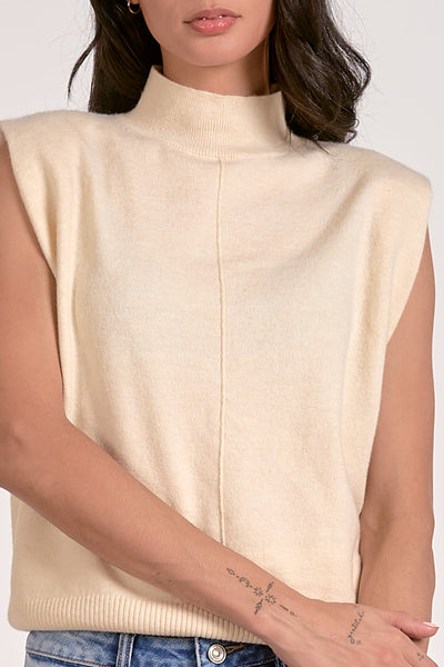 Seamed Sleeveless Knit Top