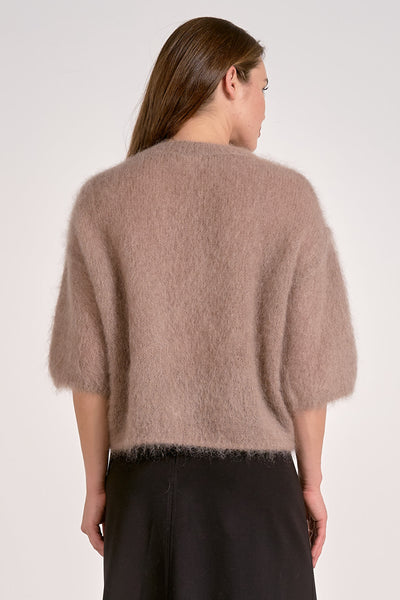 Eyelash Half Sleeve Top