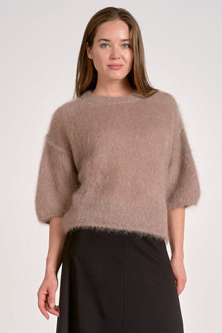 Eyelash Half Sleeve Top