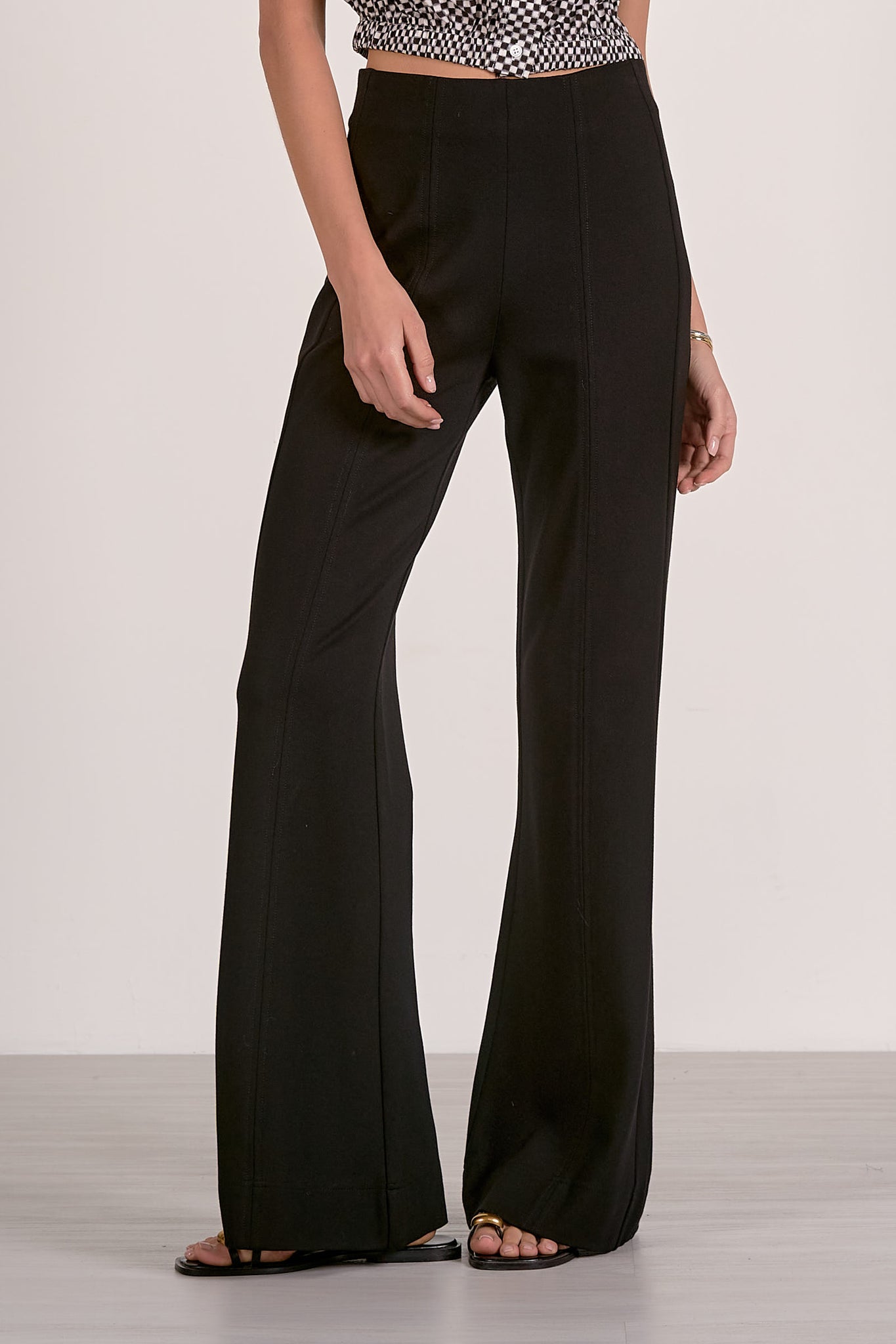 Seamed Flare Ponte Pants - 2 Colors