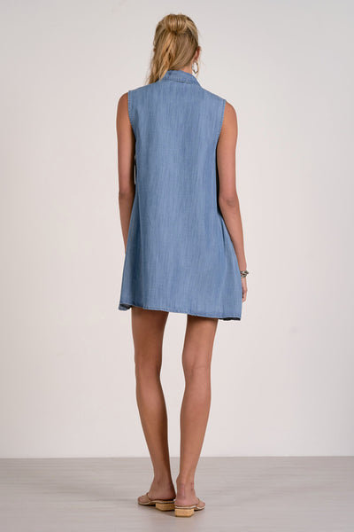 Eyelet Chambray Button Dress