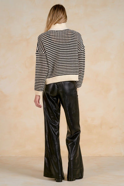 Striped Half Zip Sweater - 2 Colors