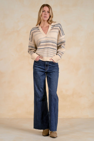 Collared Fair Isle Sweater
