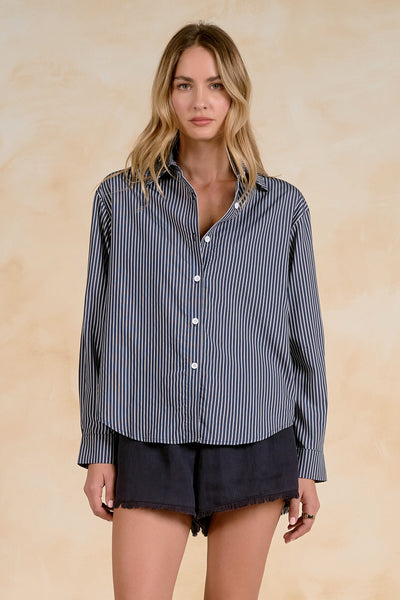 Striped Girlfriend Button Up Shirt
