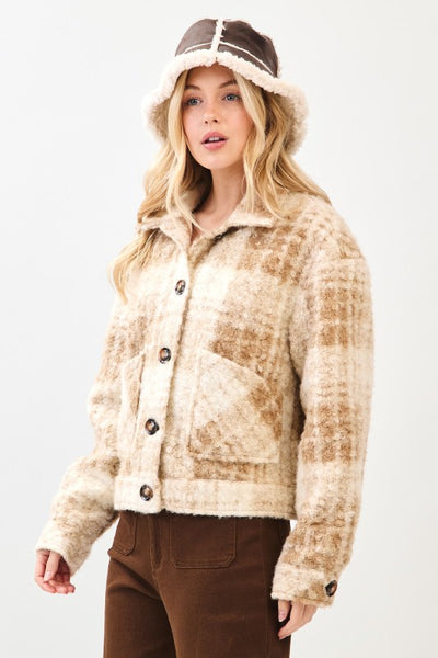Boucle Plaid Jacket