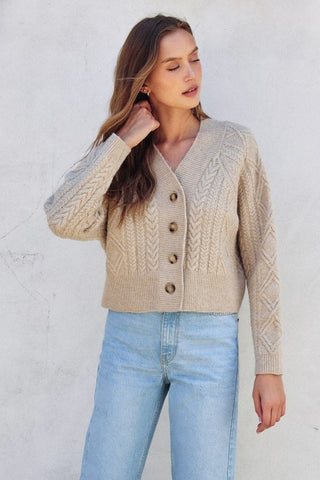 Cozy Cable Knit Cardigan - 2 Colors