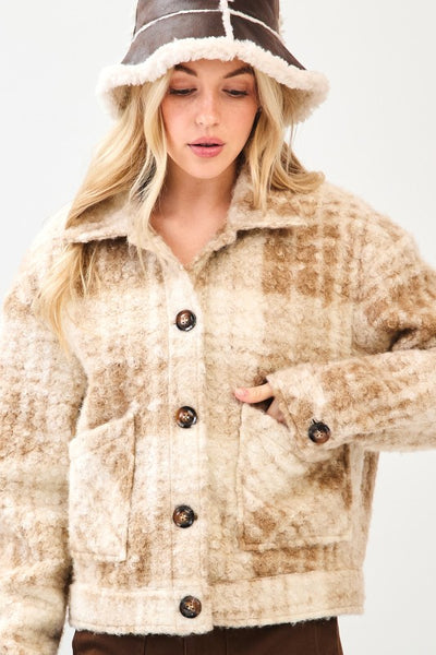 Boucle Plaid Jacket