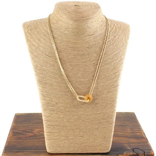 Linked Stone Ring Necklace