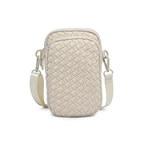 Nylon Basketweave Mini Crossbody Bag