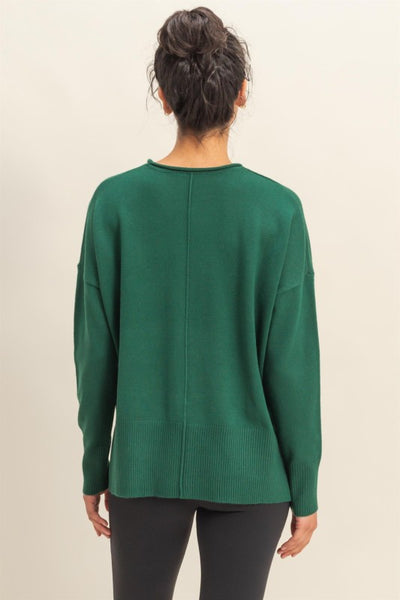 Seamed Girlfriend Sweater - 2 Colors
