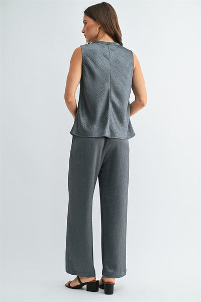 Textured Satin Shell Top
