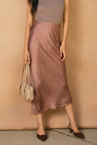 Satin Dot Maxi Skirt