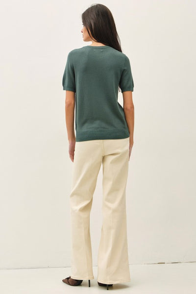 Lightweight Puff Sleeve Knit Top