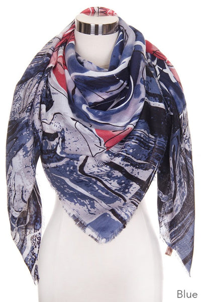 Abstract Floral Scarf