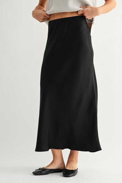 Satin Maxi Skirt - 2 Colors