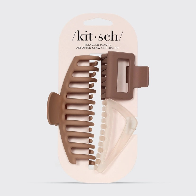 Kitsch Neutral Claw Clip 3 Piece Set