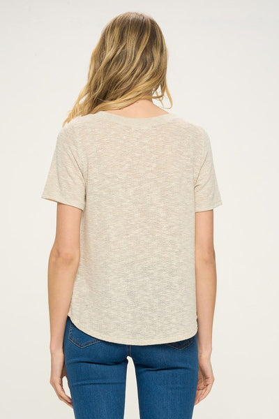 Soft Slub V-Neck Tee