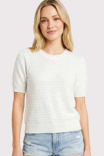 Textured Stripe Knit Top