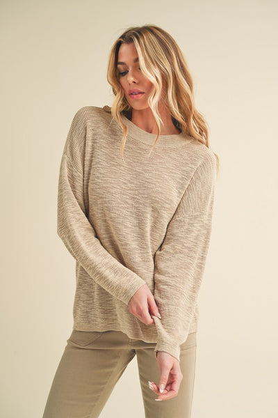 Boyfriend Slub Knit Top