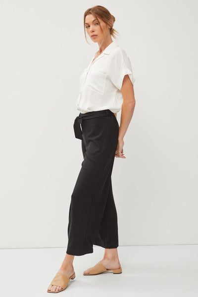 Belted Wide Leg Pants