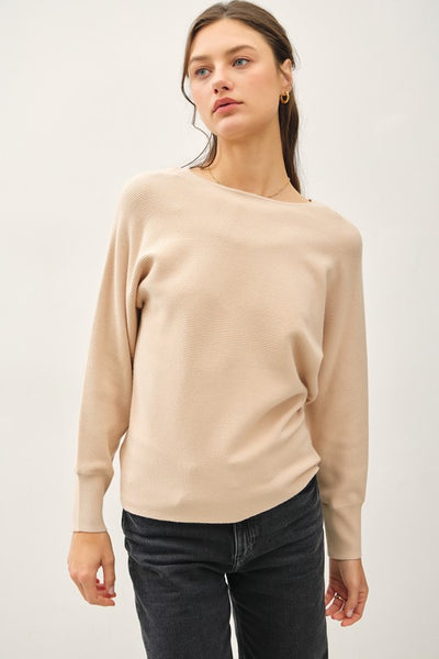 Ribbed Dolman Sweater