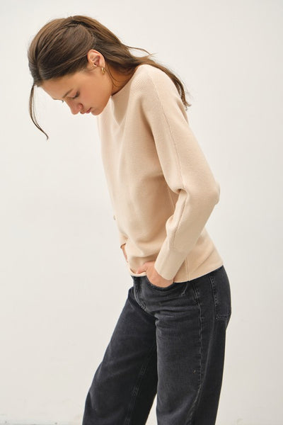 Ribbed Dolman Sweater