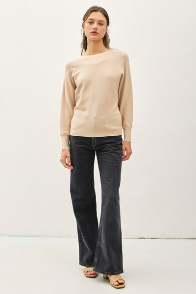 Ribbed Dolman Sweater